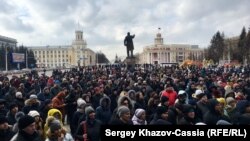 Митинг в Кемерове после пожара в ТРЦ "Зимняя вишня", архивное фото