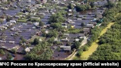 Подтопление города Канска в Красноярском крае