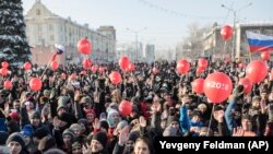 Митинг сторонников Навального в Новокузнецке