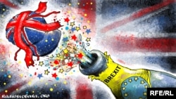 Brexit, Украин қызметіндегі Алексей Кустовскийдің саяси карикатурасы